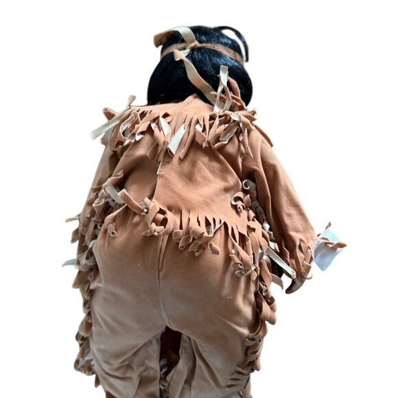 Native American Inspired Collectible Porcelain Doll With Intricate Beadwork & Su - Picture 5 of 12